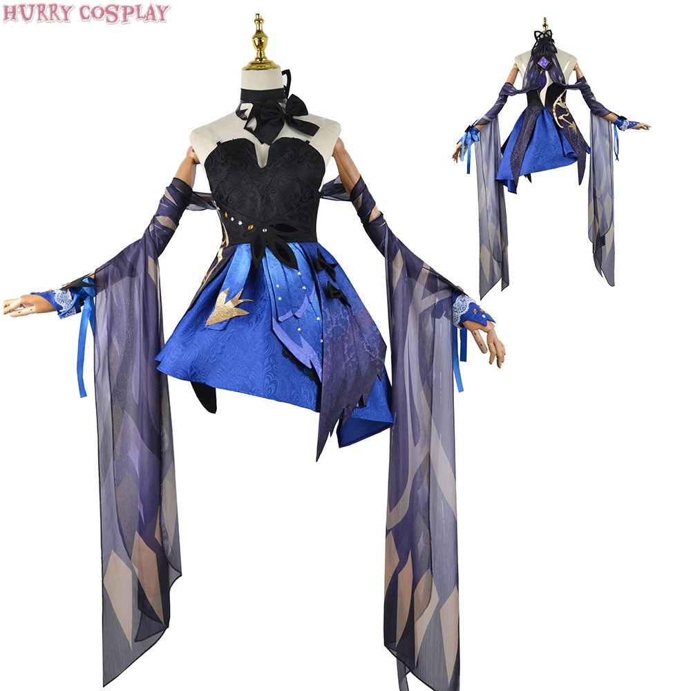 Game Cosplay,Genshin Impact,Genshin Impact Keqing Opulent Splendor Replaces Ellis Cosplay Costume